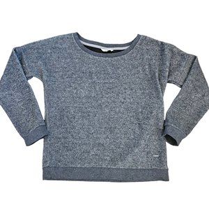 Sandwich Gray Pullover Velour Sweatshirt Womens Small Basic Simple Boatneck‎